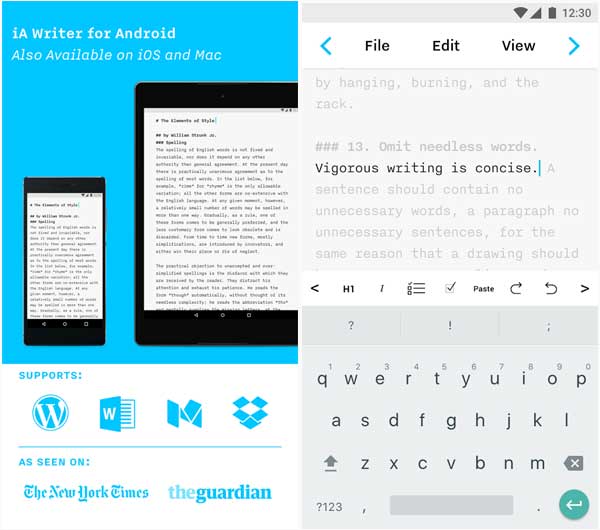 ia writer for android